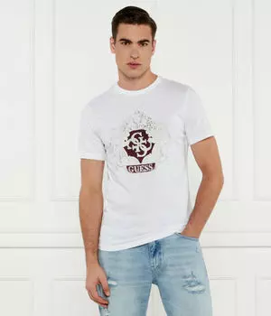 Футболка Guess Jeans Slim Fit с принтом, белый