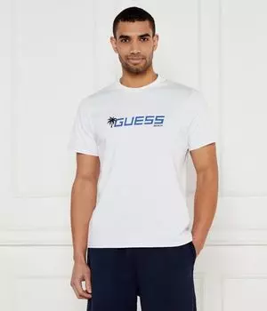 Футболка Guess Underwear Palm с логотипом, белый