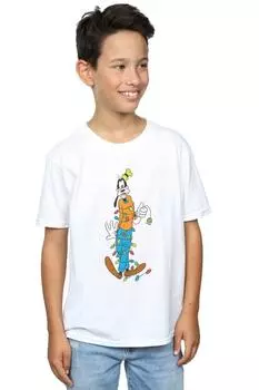 Футболка «Гуфи с рождественскими огнями» Disney, белый