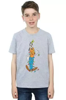 Футболка «Гуфи с рождественскими огнями» Disney, серый