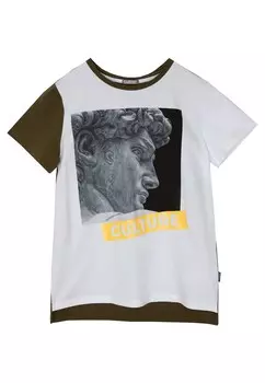 Футболка Gulliver, цвет Olive/White