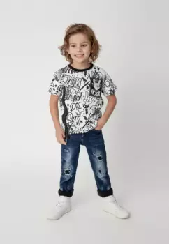 Футболка Gulliver с наскальным принтом, черный