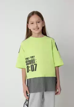 Футболка Gulliver с принтом и сеткой, черный