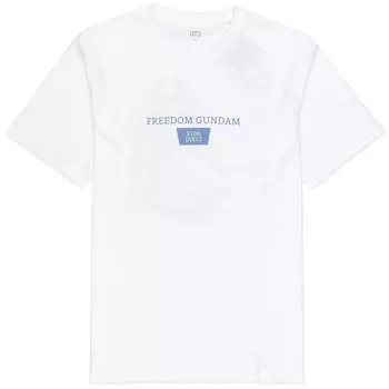 Футболка Gundam унисекс белая Uniqlo, белый
