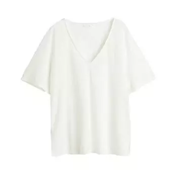 Футболка H&amp;M Linen Jersey, белый