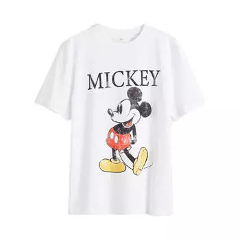 Футболка H&amp;M Motif Micky Maus, белый