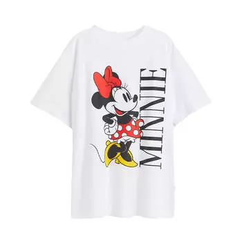 Футболка H&amp;M Oversized Minnie, белый