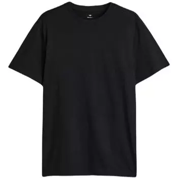 Футболка H&M Regular Fit Crew-neck, черный