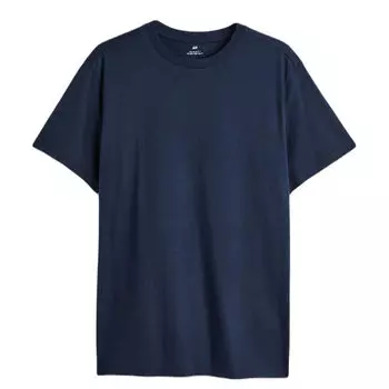 Футболка H&amp;M Regular Fit Crew-neck, темно-синий