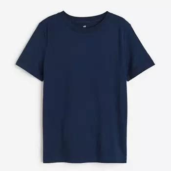 Футболка H&M Cotton, темно-синий