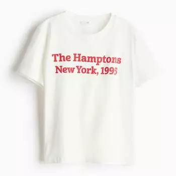 Футболка H&M Cotton The Hamptons, белый