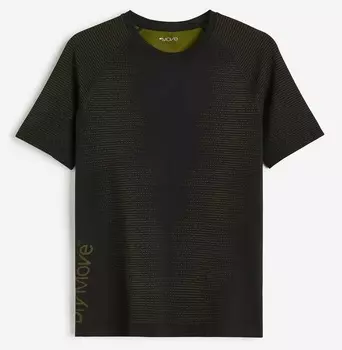 Футболка H&M DryMove Seamless Sports, черный