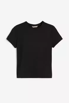 Футболка H&M Fitted, черный