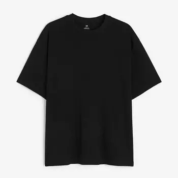 Футболка H&M Loose Fit, черный (Размер 3XL)