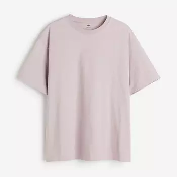 Футболка H&M Loose Fit, розовый