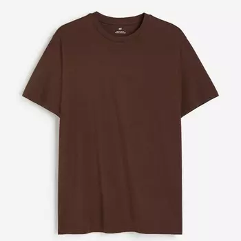 Футболка H&M Regular Fit, коричневый