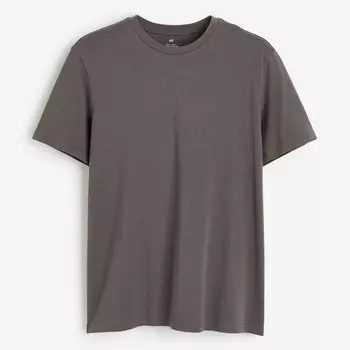 Футболка H&M Regular Fit, темно-серый