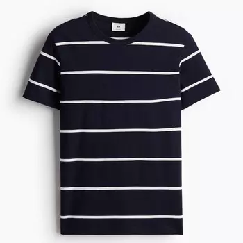 Футболка H&M Regular Fit, темно-синий