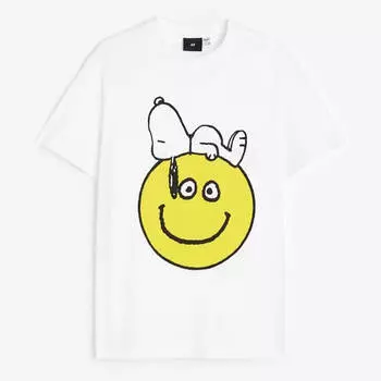 Футболка H&M Snoopy Regular Fit, белый