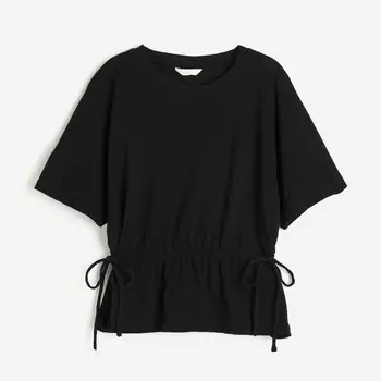 Футболка H&M Tie-detail, черный