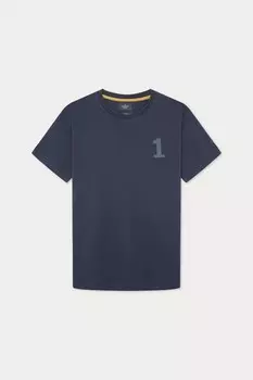 Футболка Hackett Heritage Number 1 с коротким рукавом, темно-синий