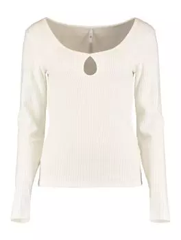 Футболка Hailys Weiches Langarm U Boot Rundhals Longsleeve Ta44ylor, белый