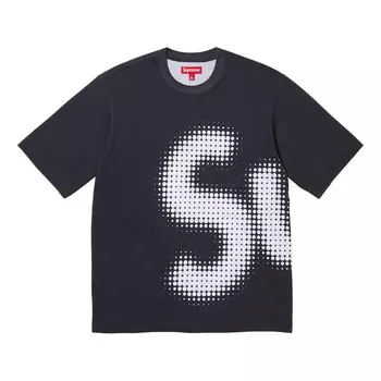 Футболка halftone s/s top 'black white' Supreme, черный