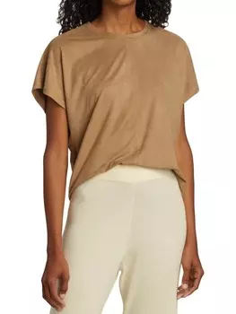 Футболка Halston Ariya из искусственной замши, camel