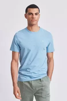 Футболка Hampton из хлопка и льна Aubin, синий