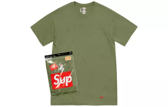 Футболка Hanes Tagless Tees, 2 шт Supreme, 2 Pack (Green)