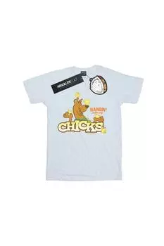 Футболка Hangin With My Chicks Scooby Doo, белый