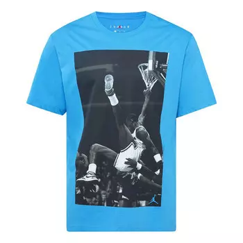 Футболка hangtime фотопечать короткий рукав Air Jordan, синий
