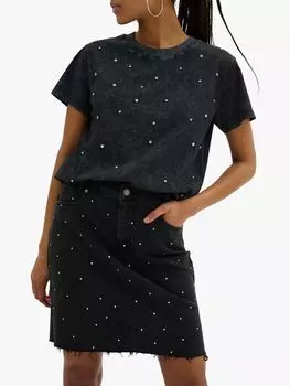 Футболка Hanne со стразами MY ESSENTIAL WARDROBE, черный мыть