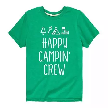 Футболка Happy Campin' Crew для мальчиков 8–20 лет Licensed Character, зеленый