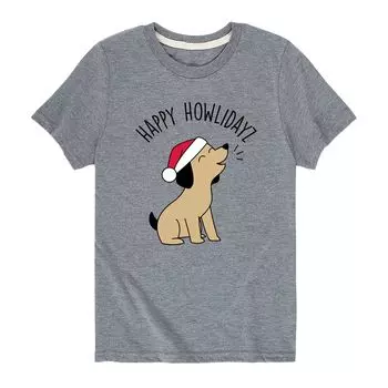 Футболка Happy Howlidayz для мальчиков 8–20 лет с собакой Licensed Character