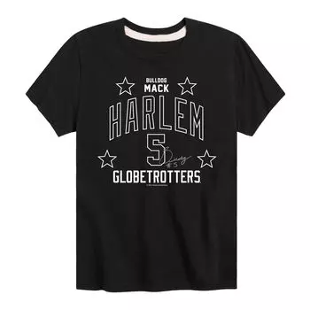 Футболка Harlem Globetrotters Mack для мальчиков 8–20 лет с графическим рисунком Licensed Character, черный