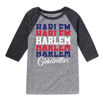 Футболка Harlem Globetrotters с рисунком реглан для мальчиков 8–20 лет Licensed Character, серый/черный