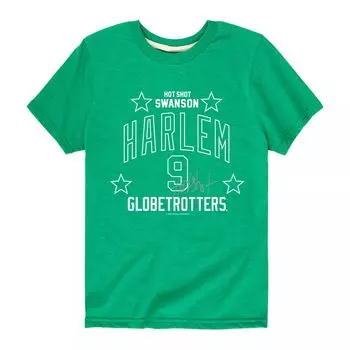 Футболка Harlem Globetrotters Swanson для мальчиков 8–20 лет с рисунком Licensed Character, зеленый