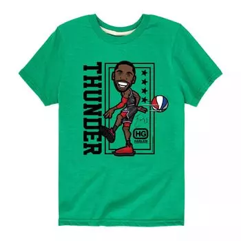 Футболка Harlem Globetrotters Thunder для мальчиков 8–20 лет с графическим рисунком Licensed Character, зеленый