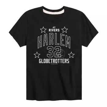 Футболка Harlem Globetrotterse Jet 32 для мальчиков 8–20 лет с графическим рисунком Licensed Character, черный