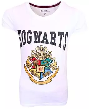 Футболка Harry Potter mit Glitzerdetails Harry Potter Hogwarts, белый