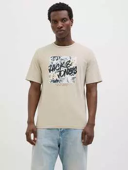 Футболка Hawaii Jack & Jones, кремовый