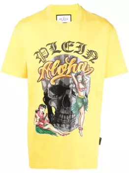 Футболка Hawaii с короткими рукавами Philipp Plein, желтый