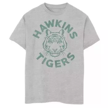Футболка Hawkins Tigers с изображением лица Netflix «Очень странные дела» для мальчиков 8–20 лет Licensed Character