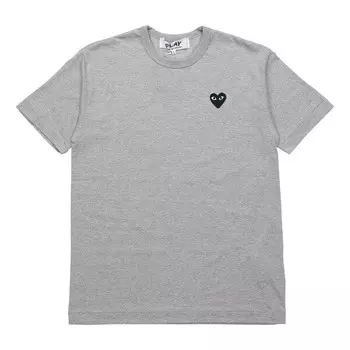 Футболка heart t-shirt 'grey' Comme Des Garcons Play, серый