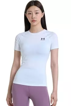 Футболка Heat Gear Authentics черная Under Armour, белый