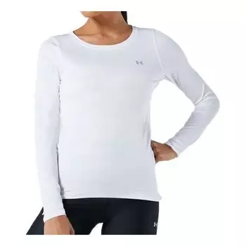 Футболка heatgear training sports long sleeves white Under Armour, белый