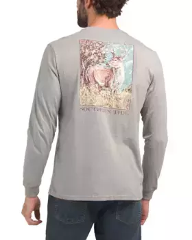 Футболка Heather Big Buck с длинными рукавами Southern Tide, цвет Quarry