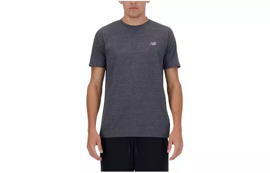 Футболка Heathertech мужская черная New Balance, черный