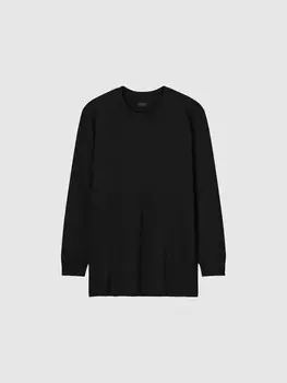 Футболка Heattech с круглым вырезом Uniqlo, черный